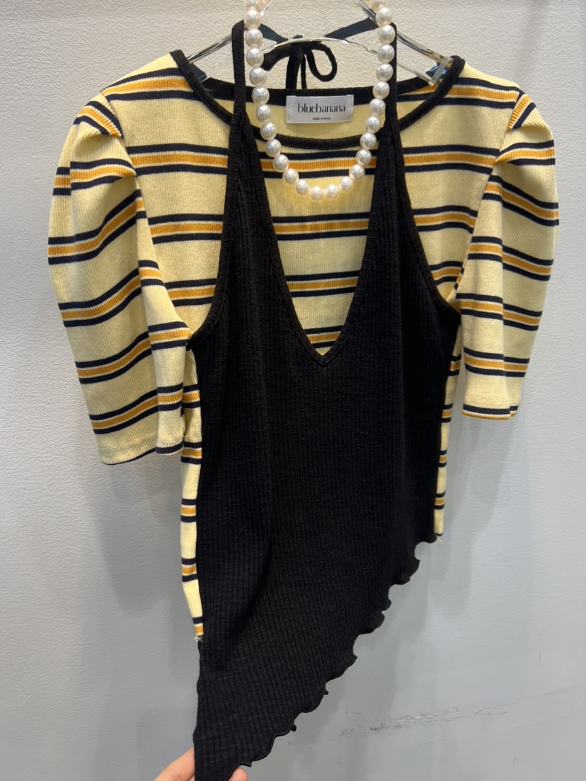 BLUE BANANA韓國代購女裝新品職業時尚熱賣休閑26春夏T恤BLUE BANANAT恤圖色1