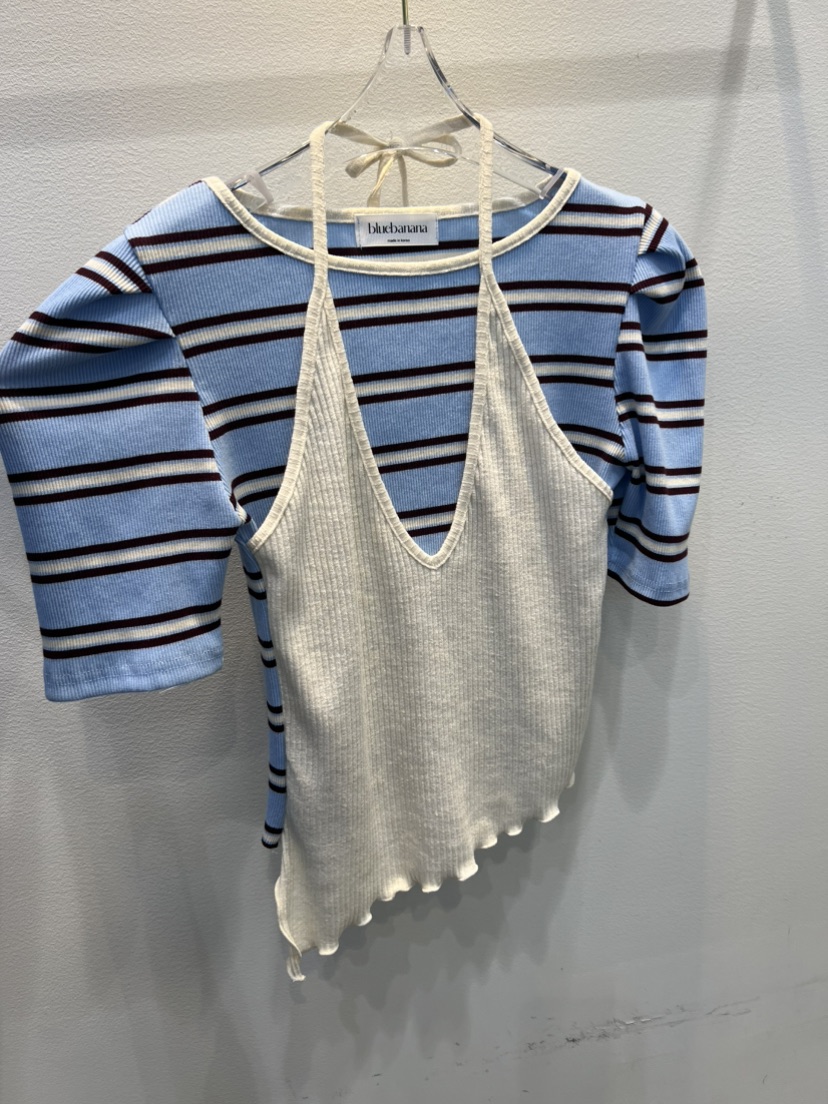 BLUE BANANA韓國代購女裝新品職業時尚熱賣休閑26春夏T恤BLUE BANANAT恤圖色2