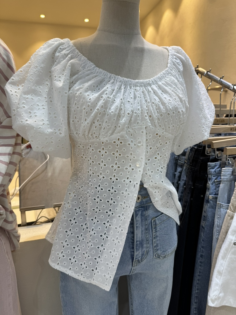 RIAH韓國代購女士新款人氣26春夏時尚休閑熱賣襯衫蕾絲衫RIAH襯衫/蕾絲衫