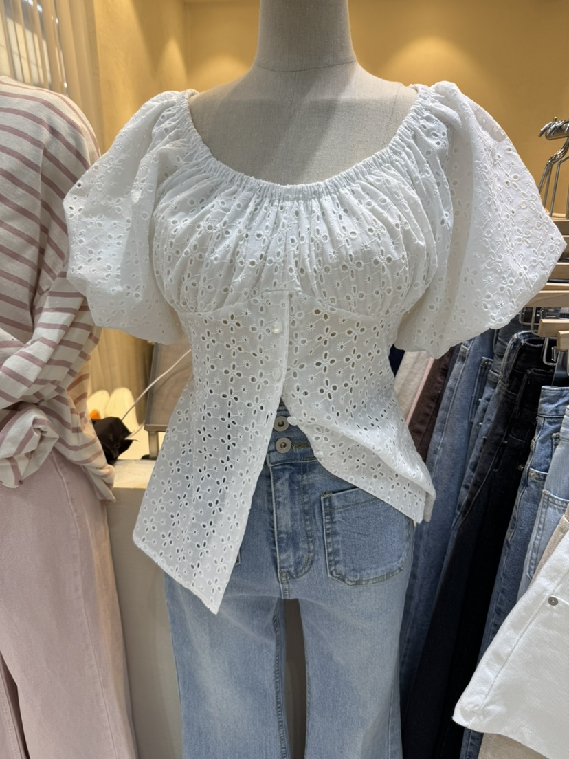 RIAH韓國代購女士新款人氣26春夏時尚休閑熱賣襯衫蕾絲衫RIAH襯衫/蕾絲衫