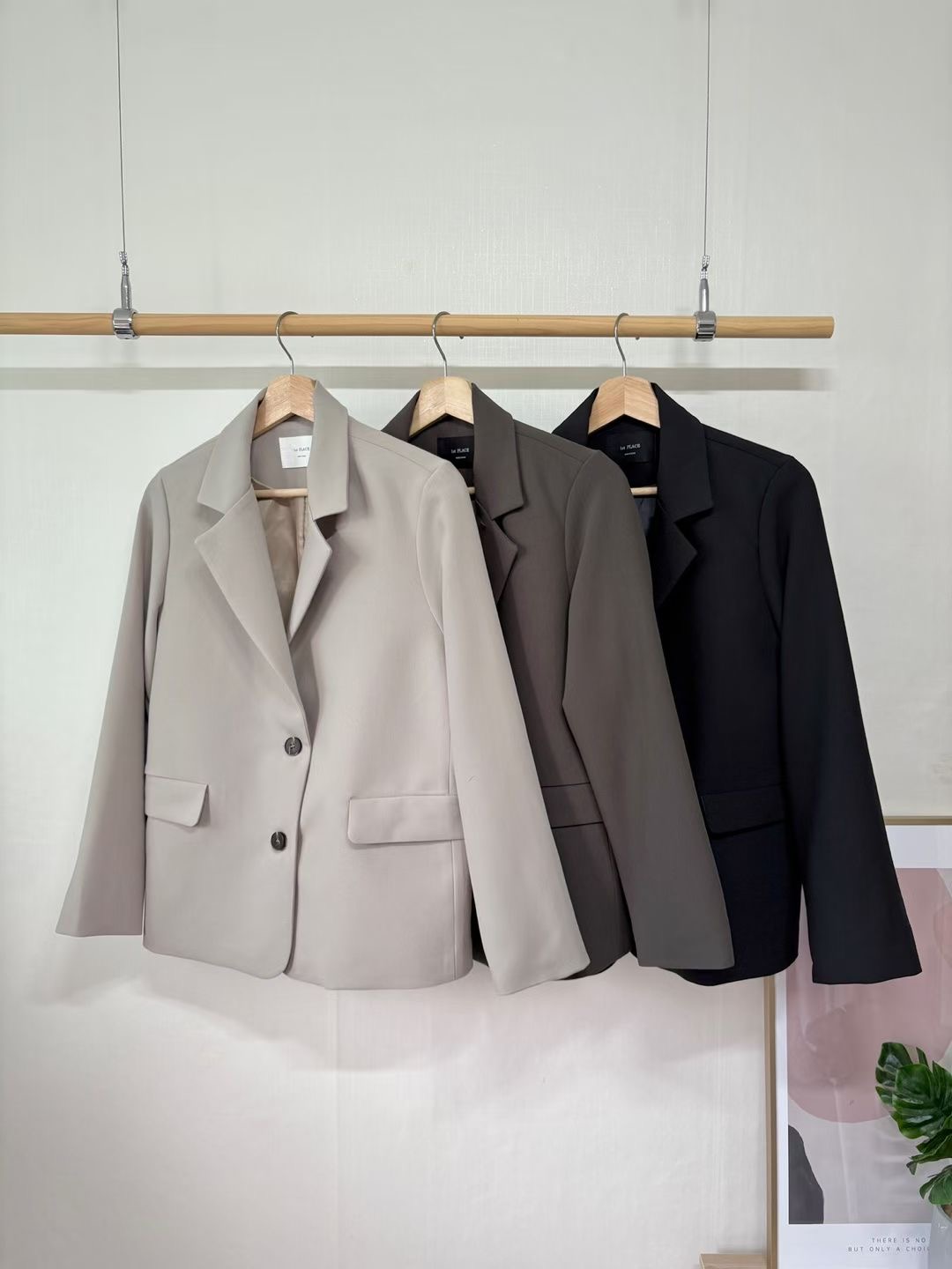 PLACE韓國直郵女士新品人氣職業休閑時尚熱賣真品推薦夾克PLACE夾克圖色2左二色