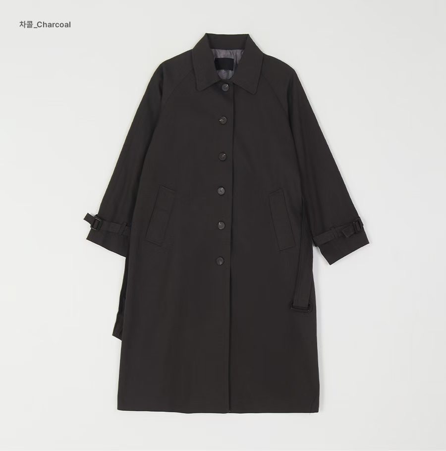 PLACE東大門直郵女裝新品真品職業人氣26春夏長款風衣含腰帶PLACE長款風衣圖色3