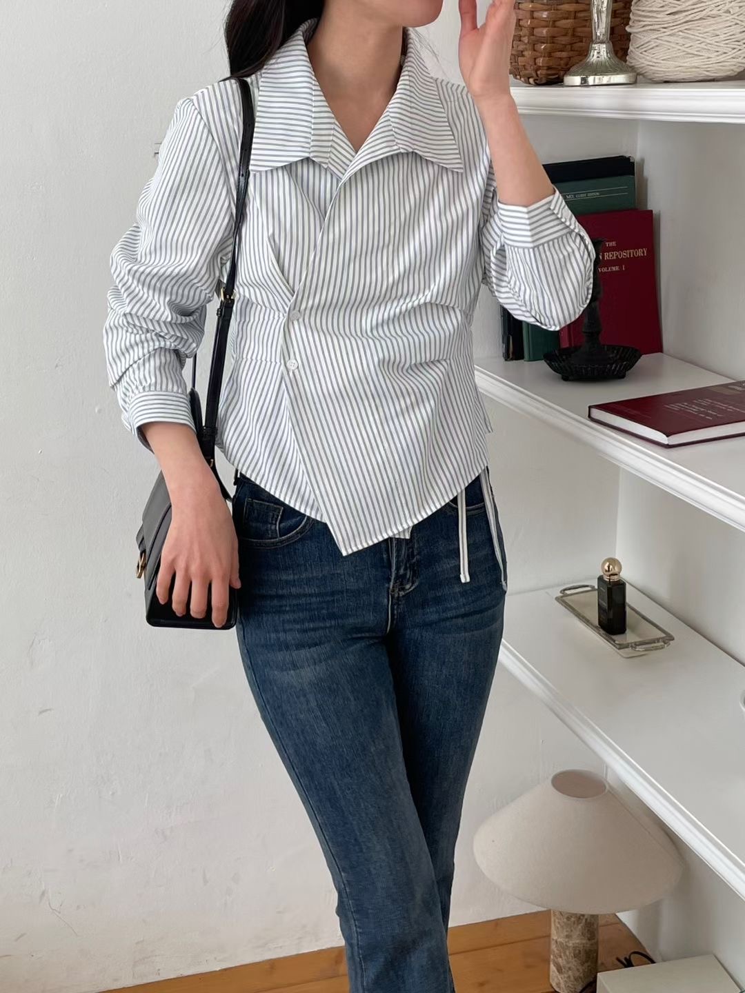 PLACE東大門實拍女士新款人氣職業真品休閑26春夏襯衫蕾絲衫PLACE襯衫/蕾絲衫