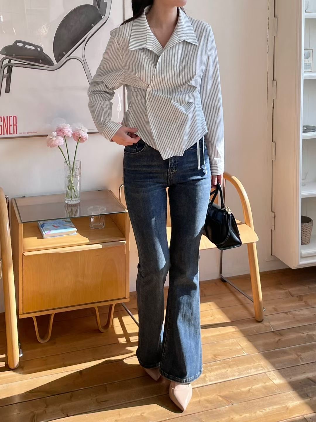 PLACE東大門實拍女士新款人氣職業真品休閑26春夏襯衫蕾絲衫PLACE襯衫/蕾絲衫