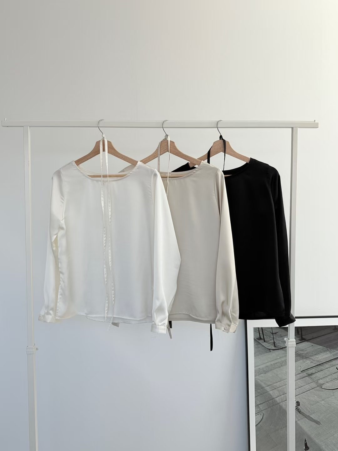 PLACE東大門實拍女士新品真品時尚人氣26春夏襯衫蕾絲衫含腰繩PLACE襯衫/蕾絲衫圖色3左三色