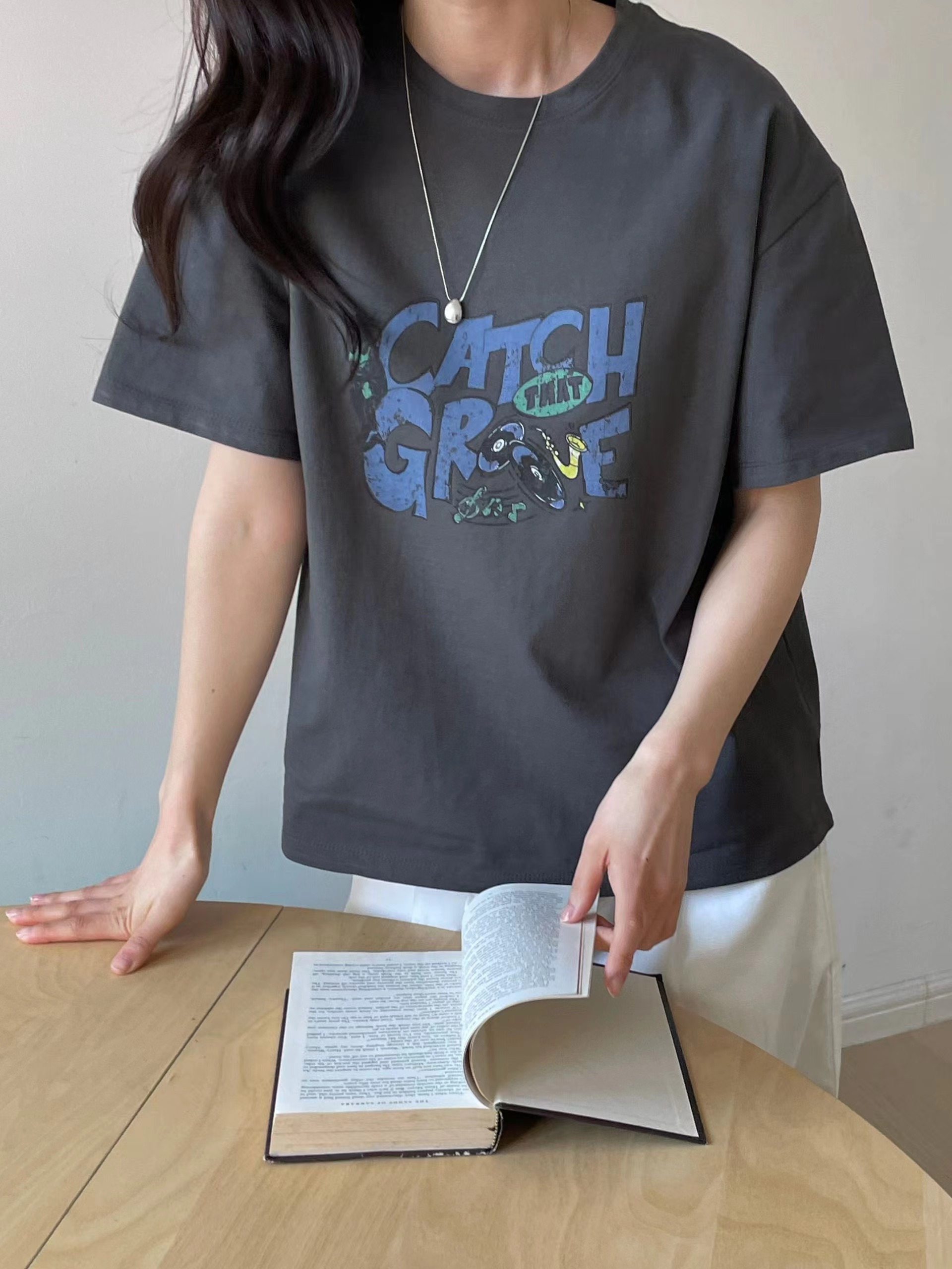 L.REWIND韓國代購女裝新品時尚職業真品推薦休閑26春夏T恤L.REWINDT恤