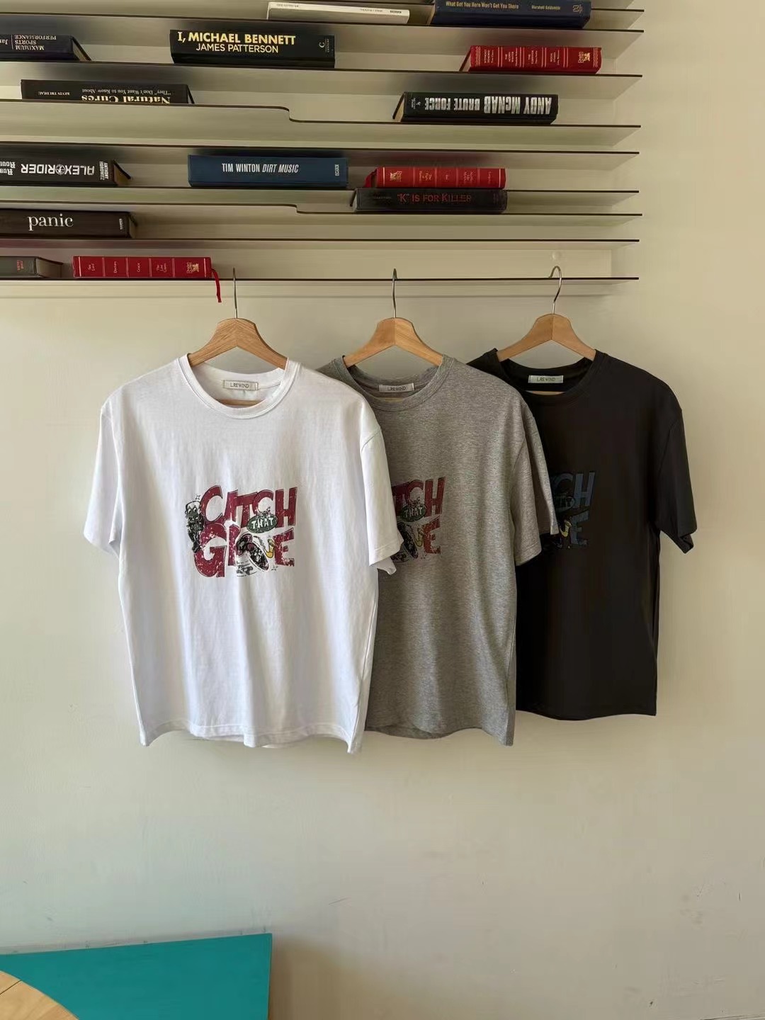 L.REWIND韓國代購女裝新品時尚職業真品推薦休閑26春夏T恤L.REWINDT恤圖色2左二色