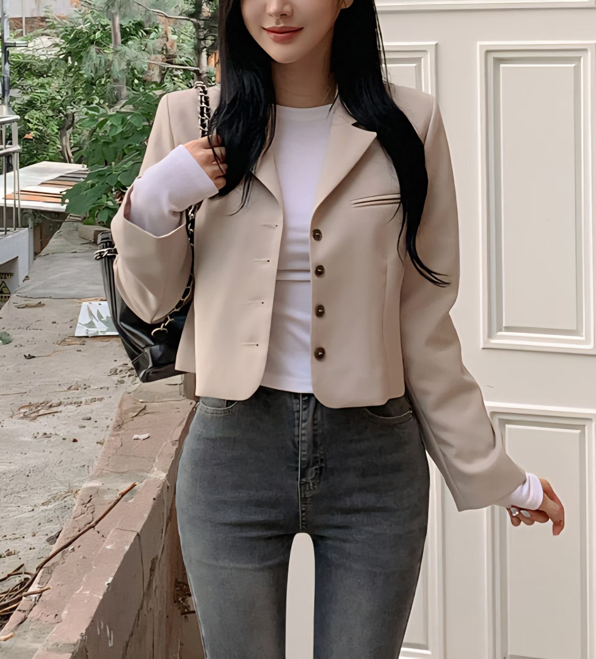 PLACE韓國代購女士新款時尚真品人氣26春夏推薦休閑職業夾克PLACE夾克圖色1