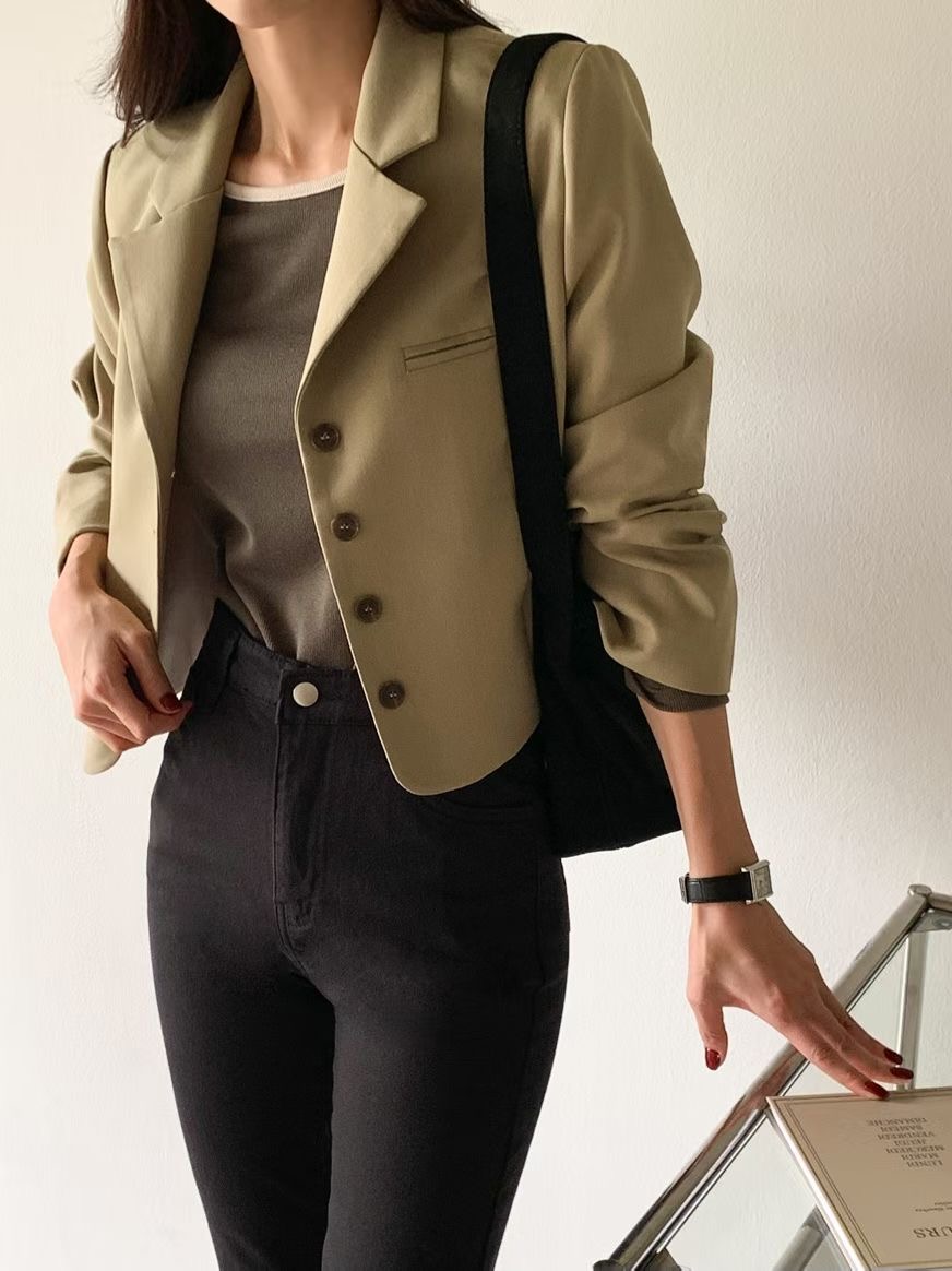 PLACE韓國代購女士新款時尚真品人氣26春夏推薦休閑職業夾克PLACE夾克圖色2