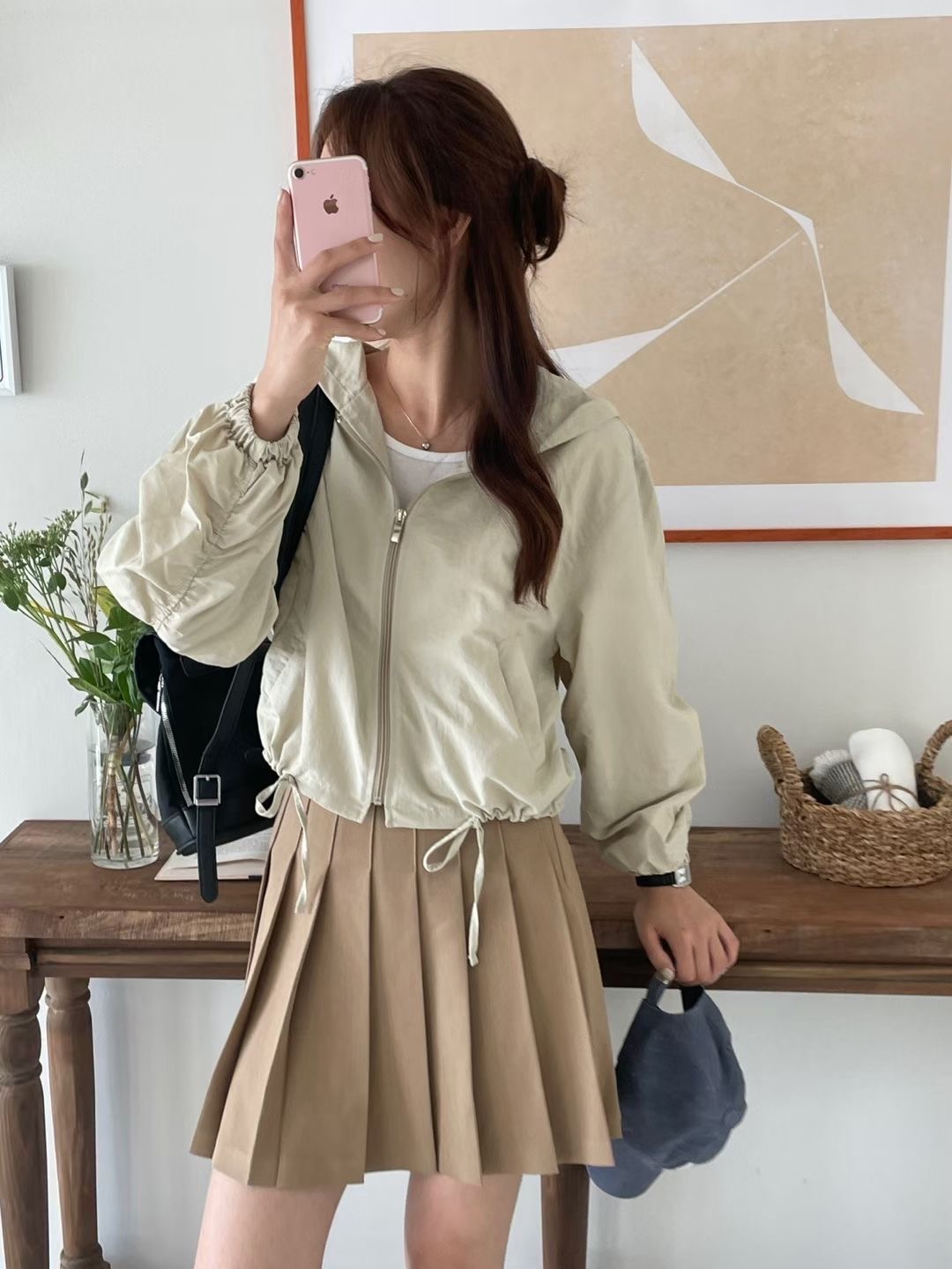 PLACE韓國代購女裝新款人氣真品職業熱賣26春夏夾克連帽衫PLACE夾克