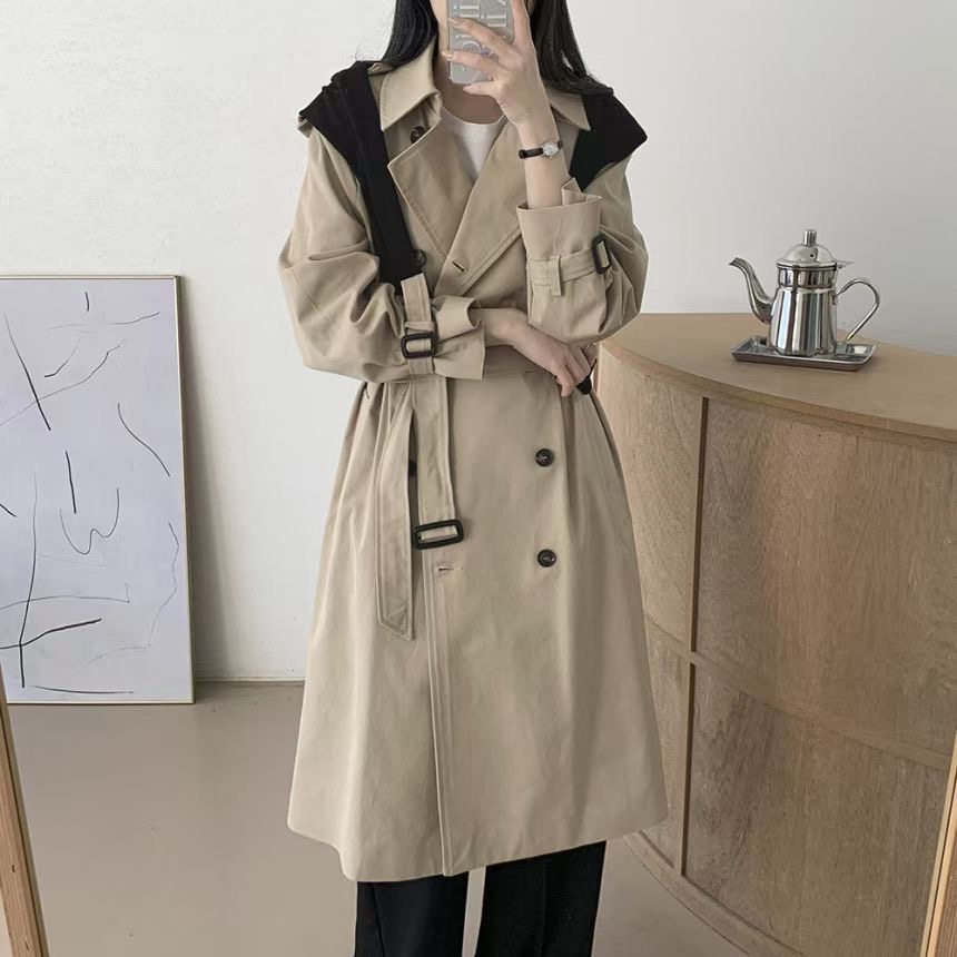 PLACE東大門實拍女裝新品時尚人氣26春夏推薦長款風衣含腰帶PLACE長款風衣圖色3