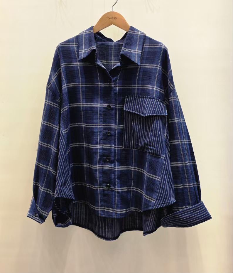 THE IN-더인-T韓國直郵女裝新款26春夏襯衫蕾絲衫格紋THE IN襯衫/蕾絲衫圖色1