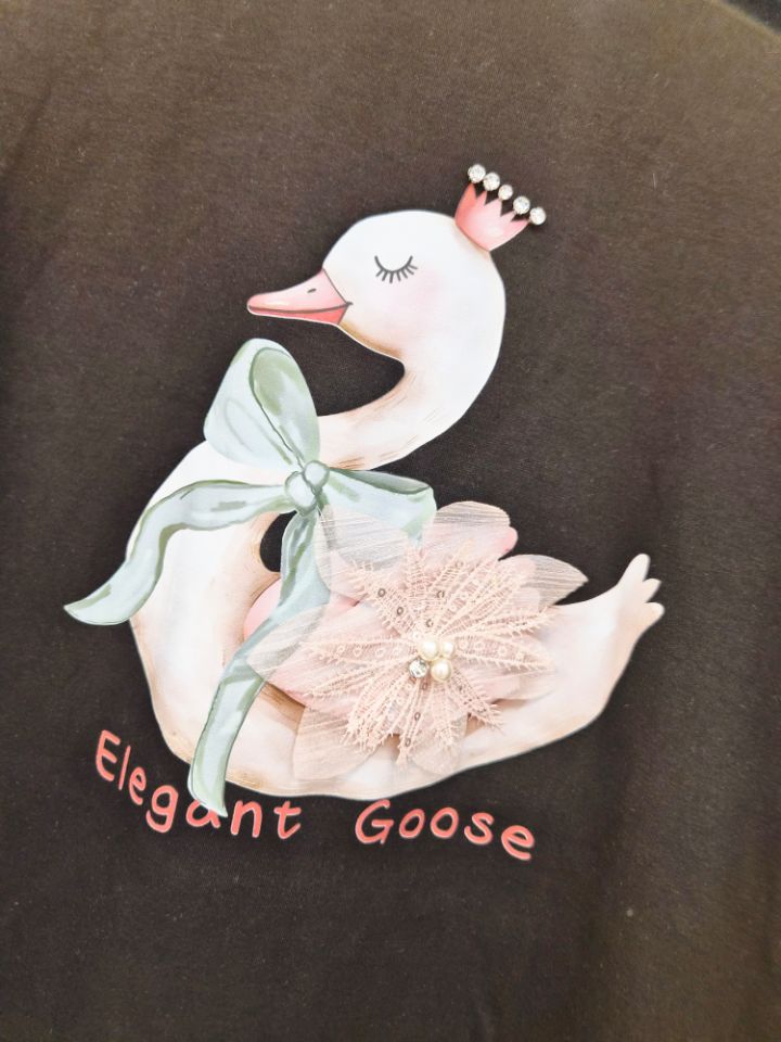 RICO/BLING BLING-S東大門直郵女裝新款時尚休閑T恤鵝RICO/BLING BLING-ST恤