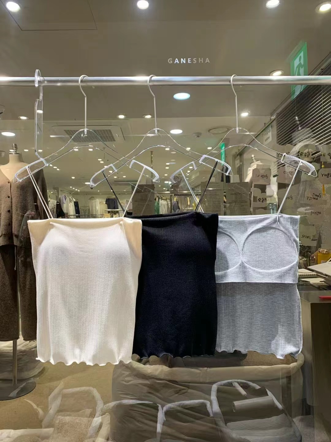 GANESHA東大門實拍女士新款職業26春夏真品時尚吊帶背心羅紋GANESHA吊帶/背心