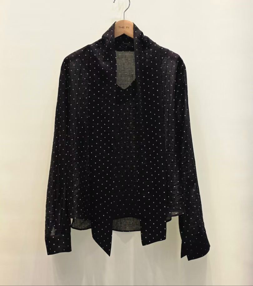 THE IN-더인-T韓國直郵女裝新品職業推薦襯衫蕾絲衫系帶THE IN襯衫/蕾絲衫圖色2