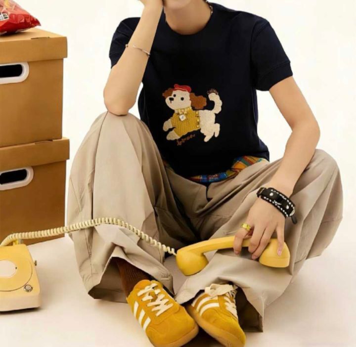 RICO/BLING BLING-S東大門代購女士新款26春夏T恤刺繡RICO/BLING BLING-ST恤