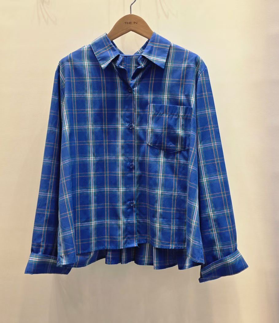 THE IN-더인-T東大門實拍女士新款人氣襯衫蕾絲衫格子THE IN襯衫/蕾絲衫圖色3