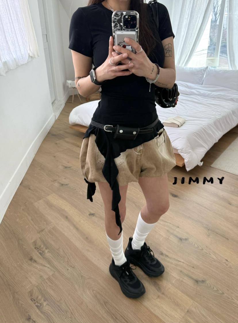 JIMMY韓國代購女士新品時尚休閑真品職業推薦熱賣T恤荷葉邊JIMMY/REMAKET恤