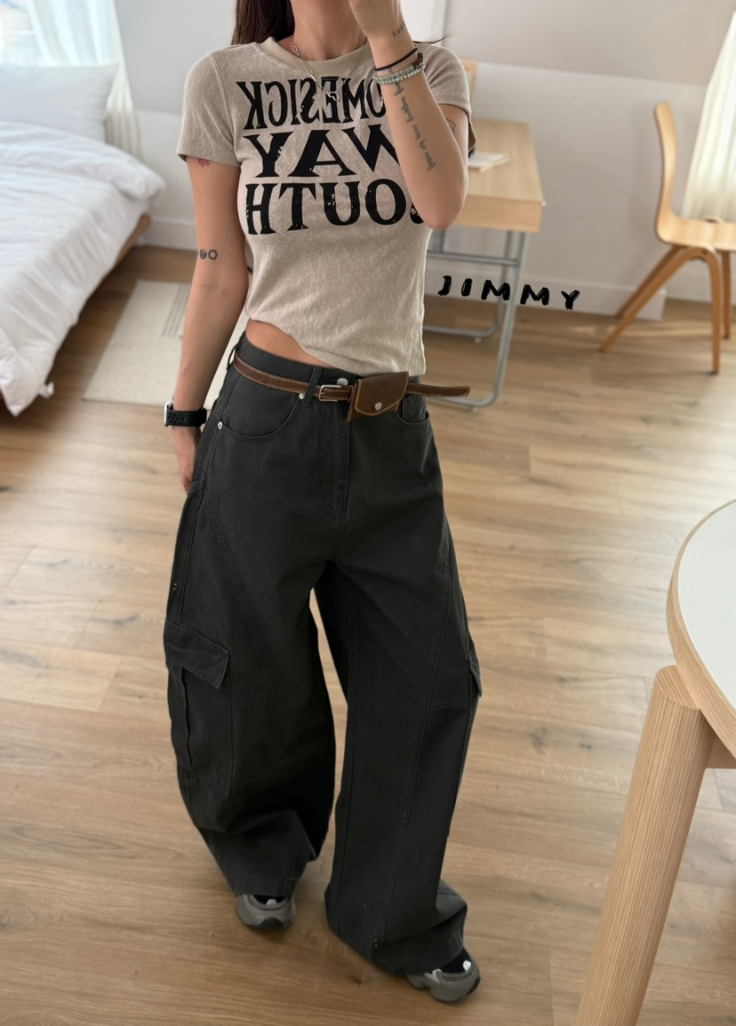 JIMMY韓國代購女裝新品休閑26春夏職業推薦熱賣人氣時尚T恤JIMMY/REMAKET恤