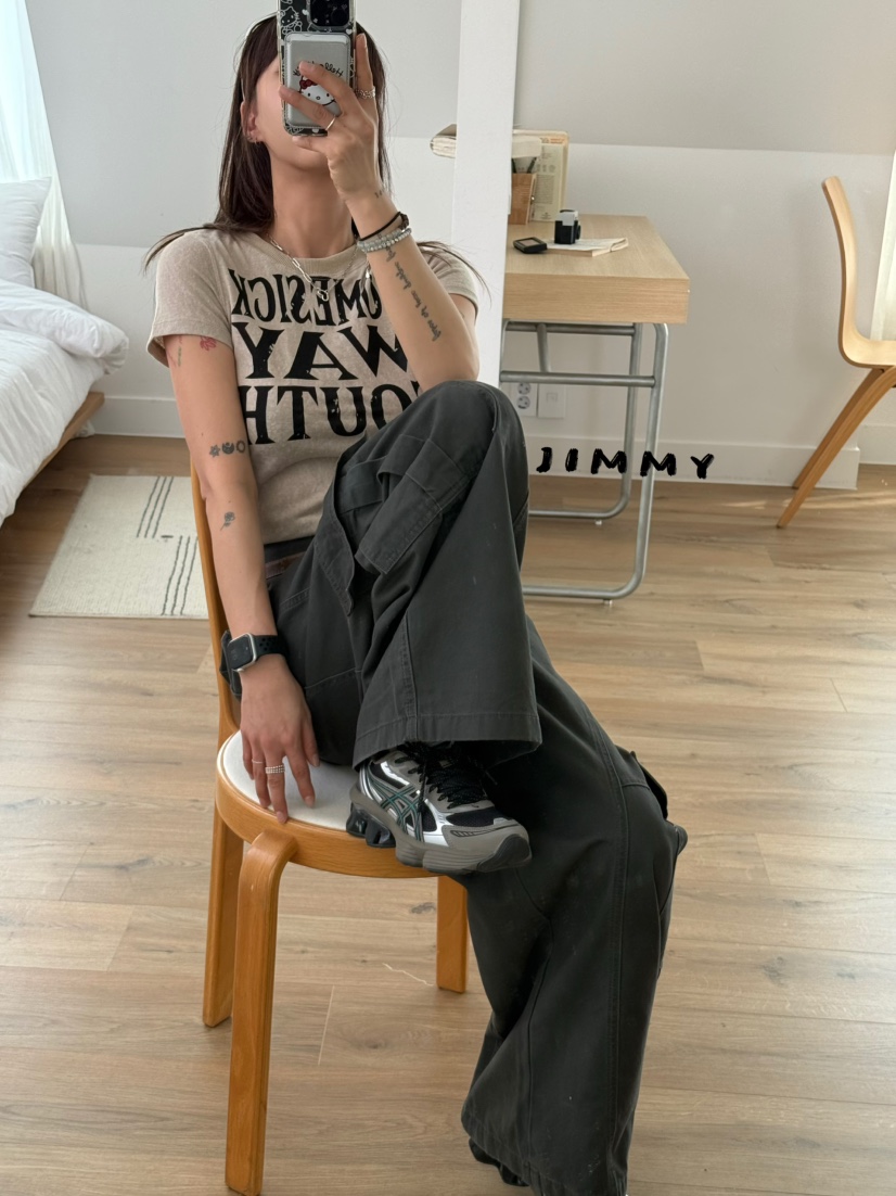 JIMMY韓國代購女裝新品休閑26春夏職業推薦熱賣人氣時尚T恤JIMMY/REMAKET恤