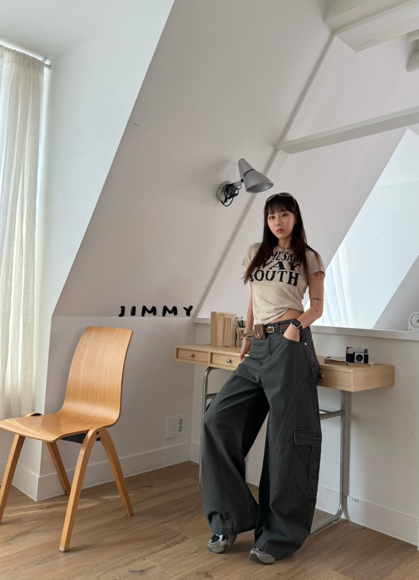 JIMMY韓國代購女裝新品休閑26春夏職業推薦熱賣人氣時尚T恤JIMMY/REMAKET恤