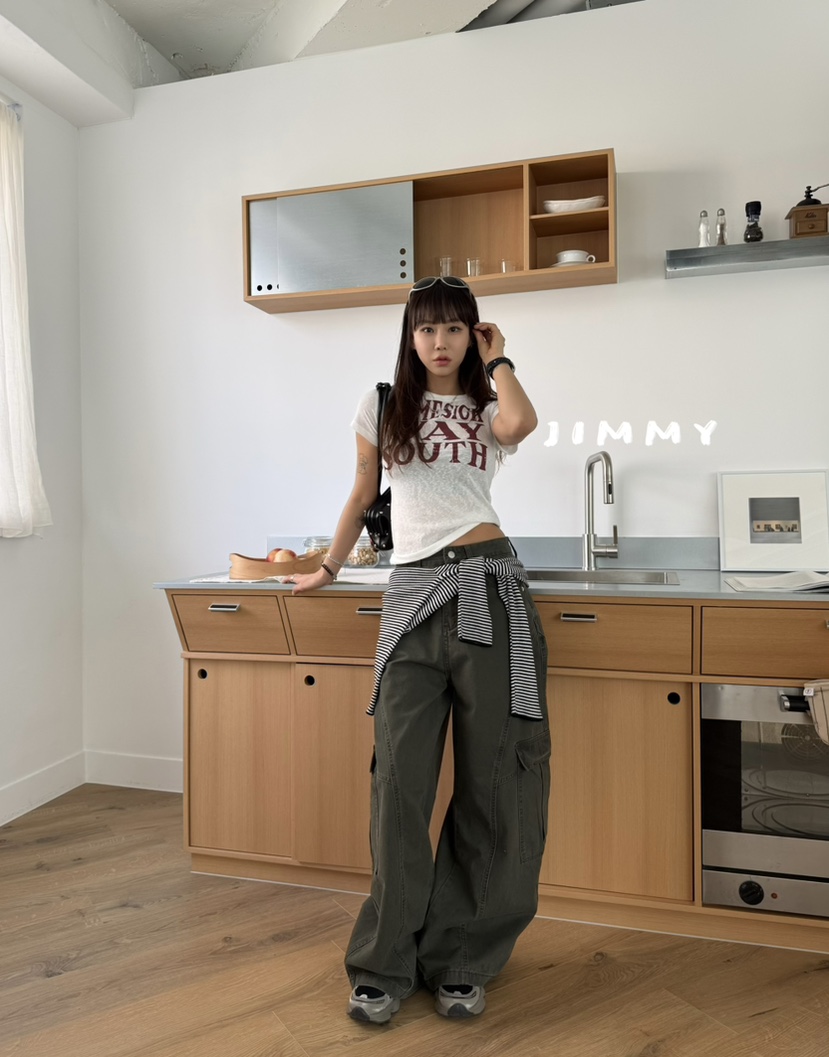 JIMMY韓國代購女裝新品休閑26春夏職業推薦熱賣人氣時尚T恤JIMMY/REMAKET恤