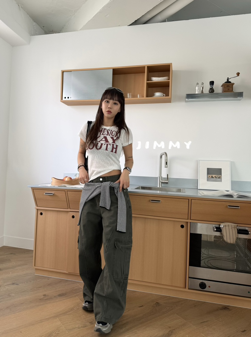 JIMMY韓國代購女裝新品休閑26春夏職業推薦熱賣人氣時尚T恤JIMMY/REMAKET恤