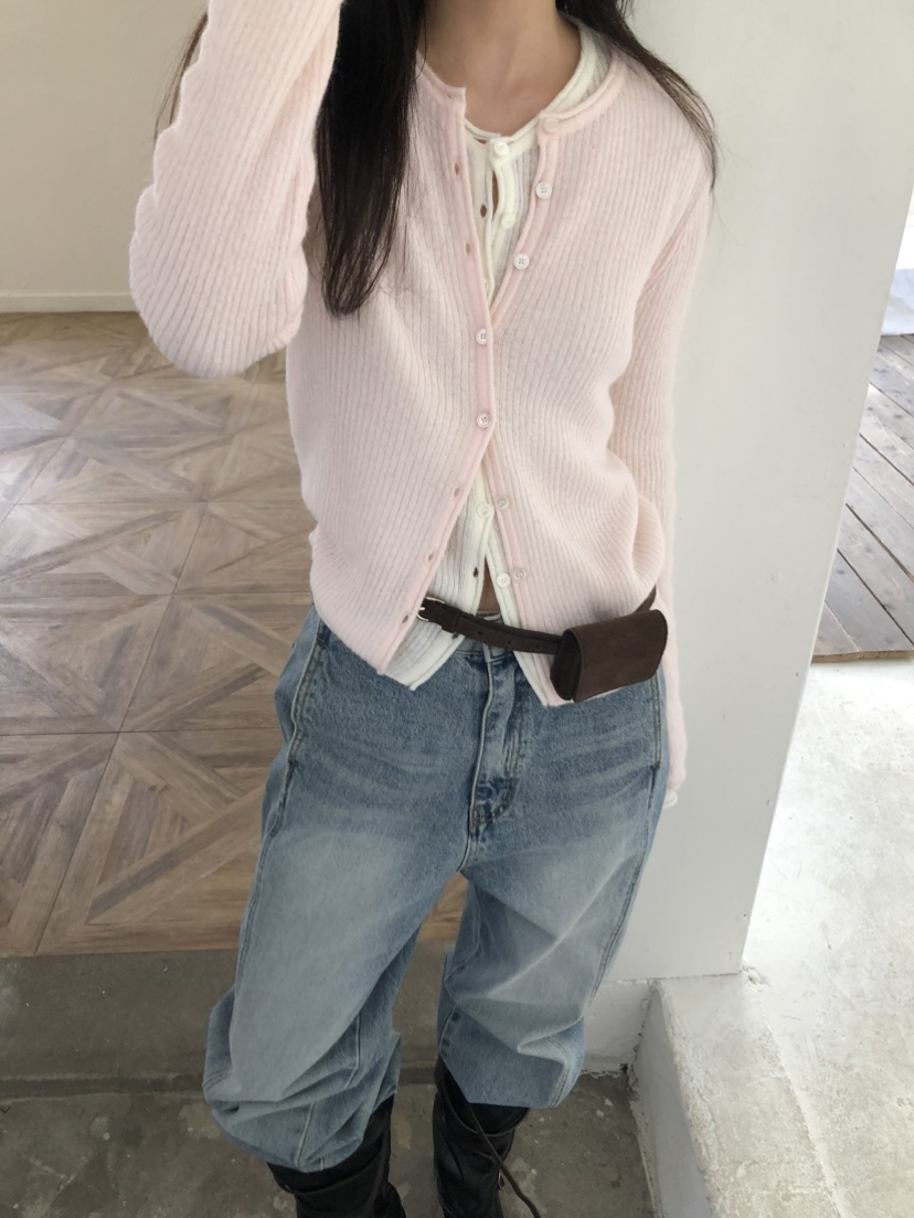 OVU東大門直郵女士新品職業時尚推薦26春夏針織衫開衫羅紋OVU針織衫圖色4