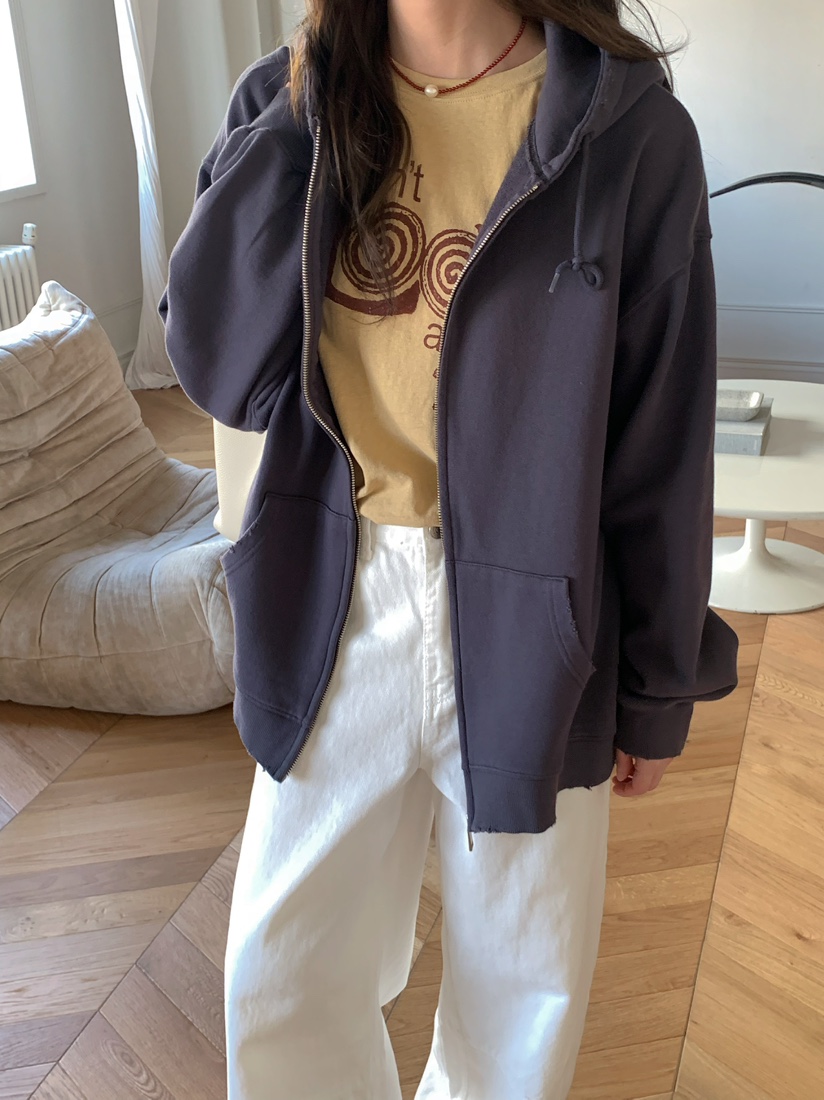 PEBBLE東大門實拍女士新品職業時尚真品夾克連帽衫拉鏈復古PEBBLE夾克