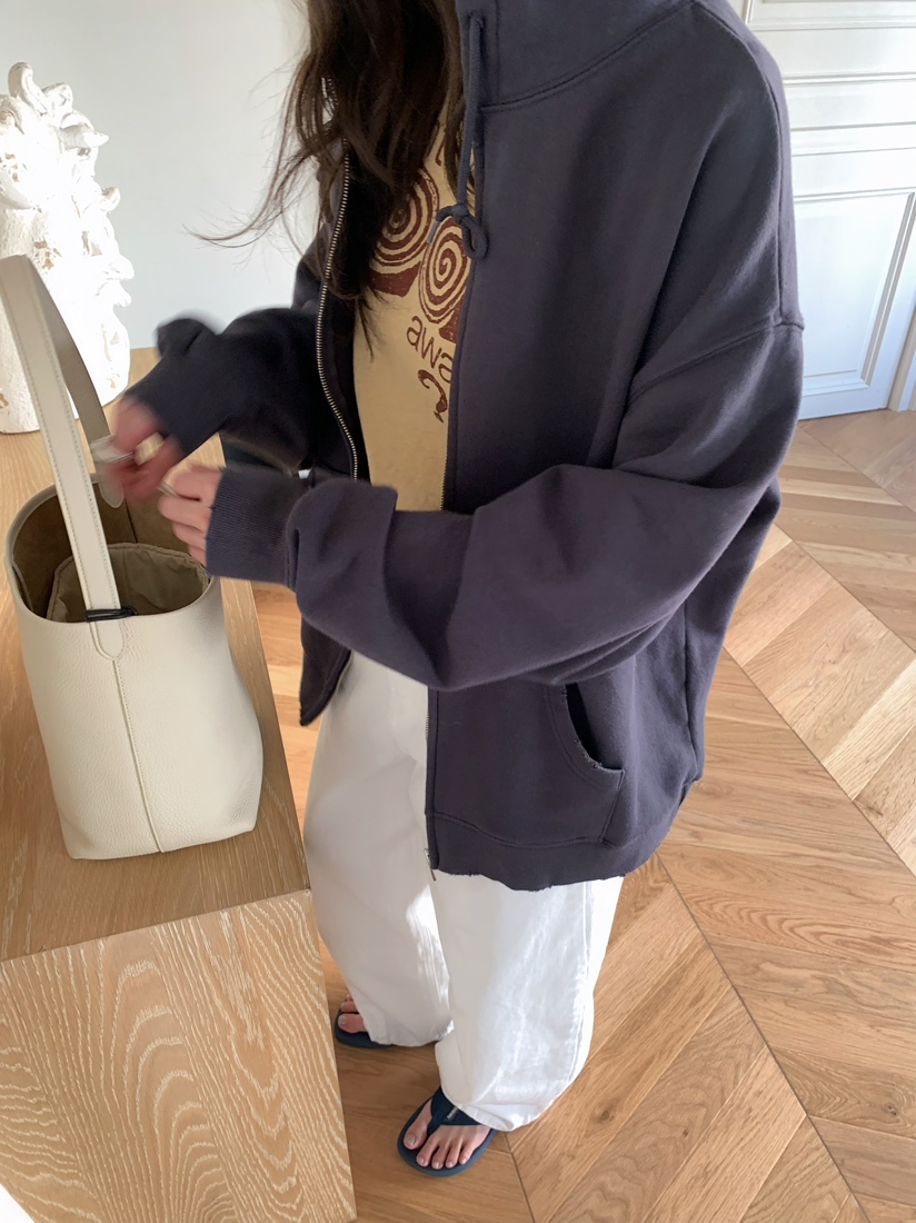 PEBBLE東大門實拍女士新品職業時尚真品夾克連帽衫拉鏈復古PEBBLE夾克