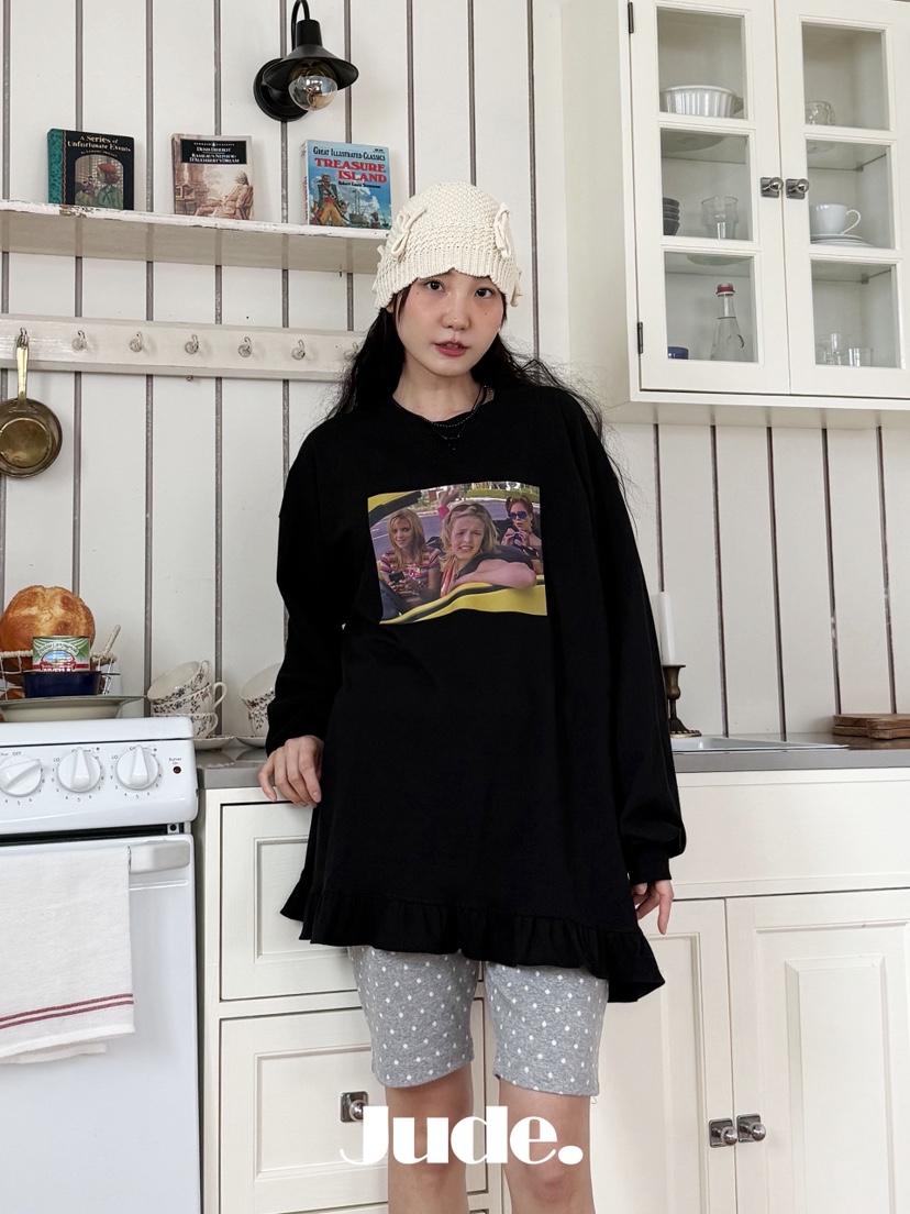 HEYJUDE東大門直郵女士新款真品時尚推薦26春夏長袖T恤復古HEYJUDE長袖T恤