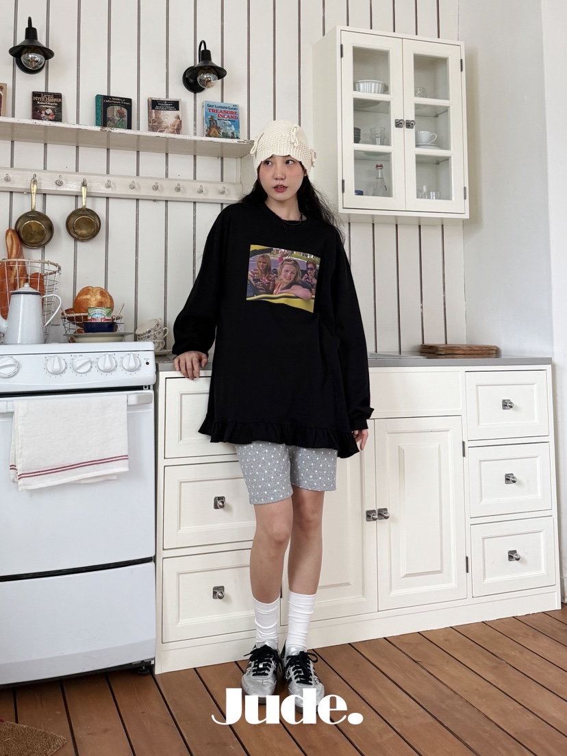 HEYJUDE東大門直郵女士新款真品時尚推薦26春夏長袖T恤復古HEYJUDE長袖T恤