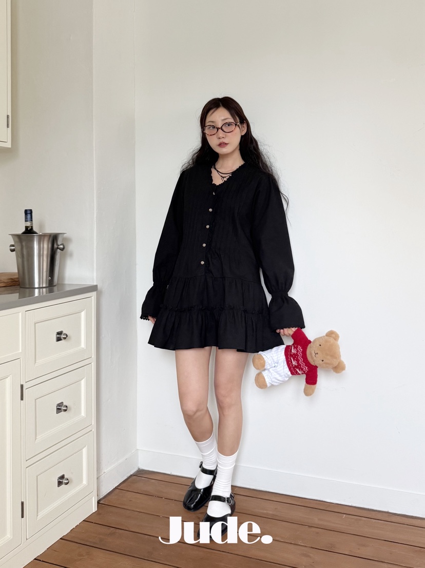 HEYJUDE韓國代購女裝新品推薦真品熱賣休閑人氣時尚連衣裙HEYJUDE連衣裙