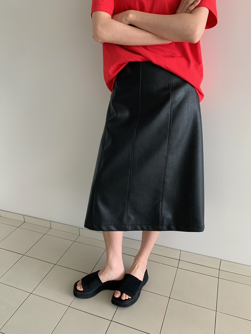 LOVE MY SANTA韓國代購女士新品26春夏推薦人氣長裙皮革Santa/LOVE MY SANTA長裙圖色2