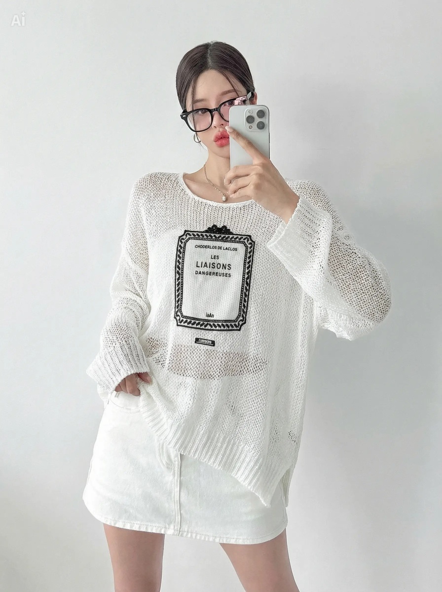 IAAN東大門實拍女士新品26春夏休閑人氣職業時尚推薦針織衫iaAn針織衫