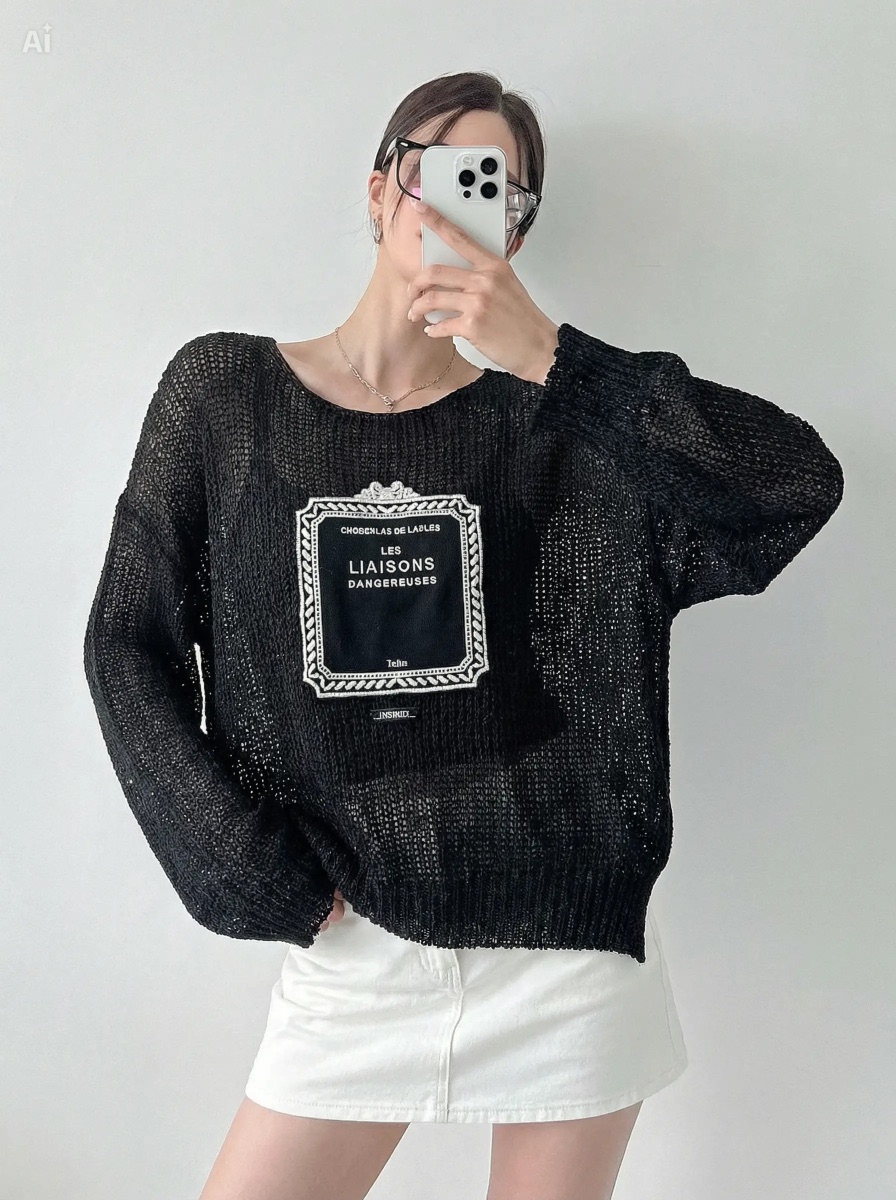 IAAN東大門實拍女士新品26春夏休閑人氣職業時尚推薦針織衫iaAn針織衫