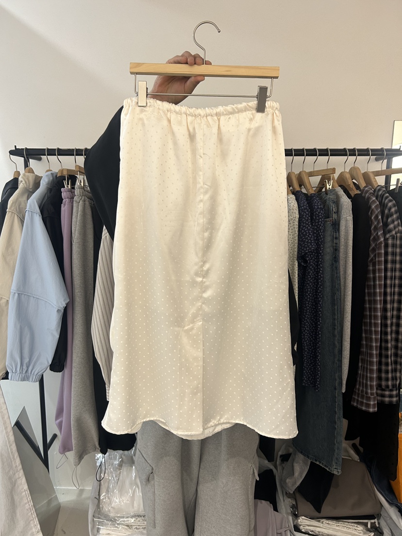 AS THOUGHT韓國直郵女裝新款時尚真品休閑人氣26春夏長裙褶皺AS THOUGHT長裙