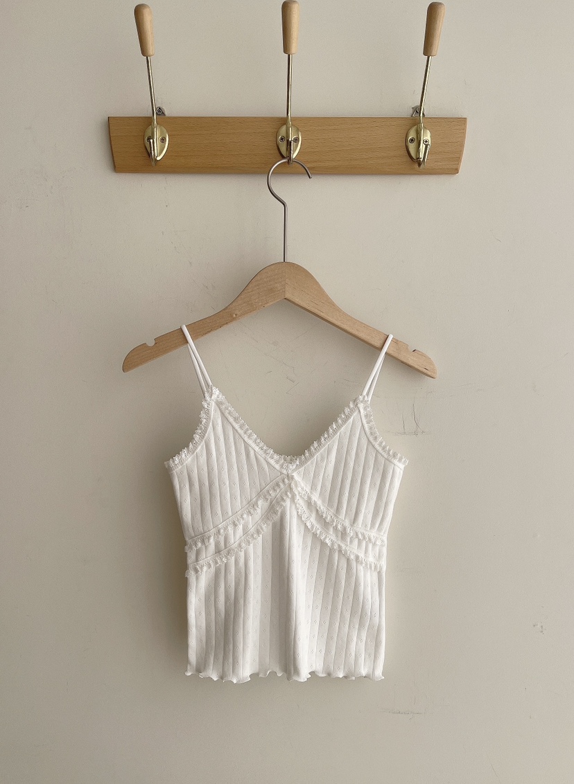 MINIQUEENS韓國代購女士新款26春夏熱賣推薦吊帶背心蕾絲MINIQUEENS吊帶/背心圖色1