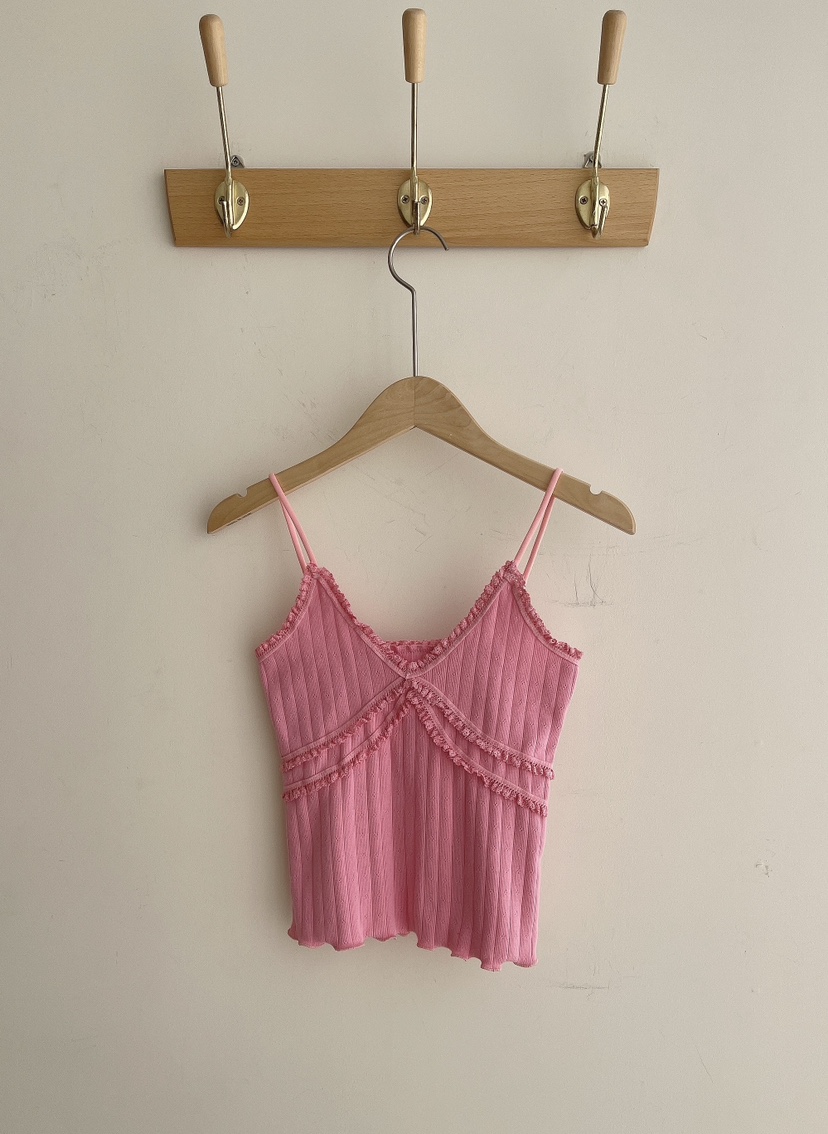 MINIQUEENS韓國代購女士新款26春夏熱賣推薦吊帶背心蕾絲MINIQUEENS吊帶/背心圖色2