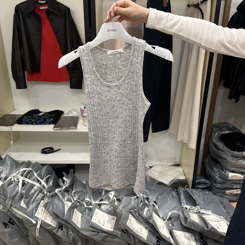 MUYBIEN韓國代購女士新款真品休閑人氣26春夏推薦吊帶背心MUYBIEN吊帶/背心圖色2