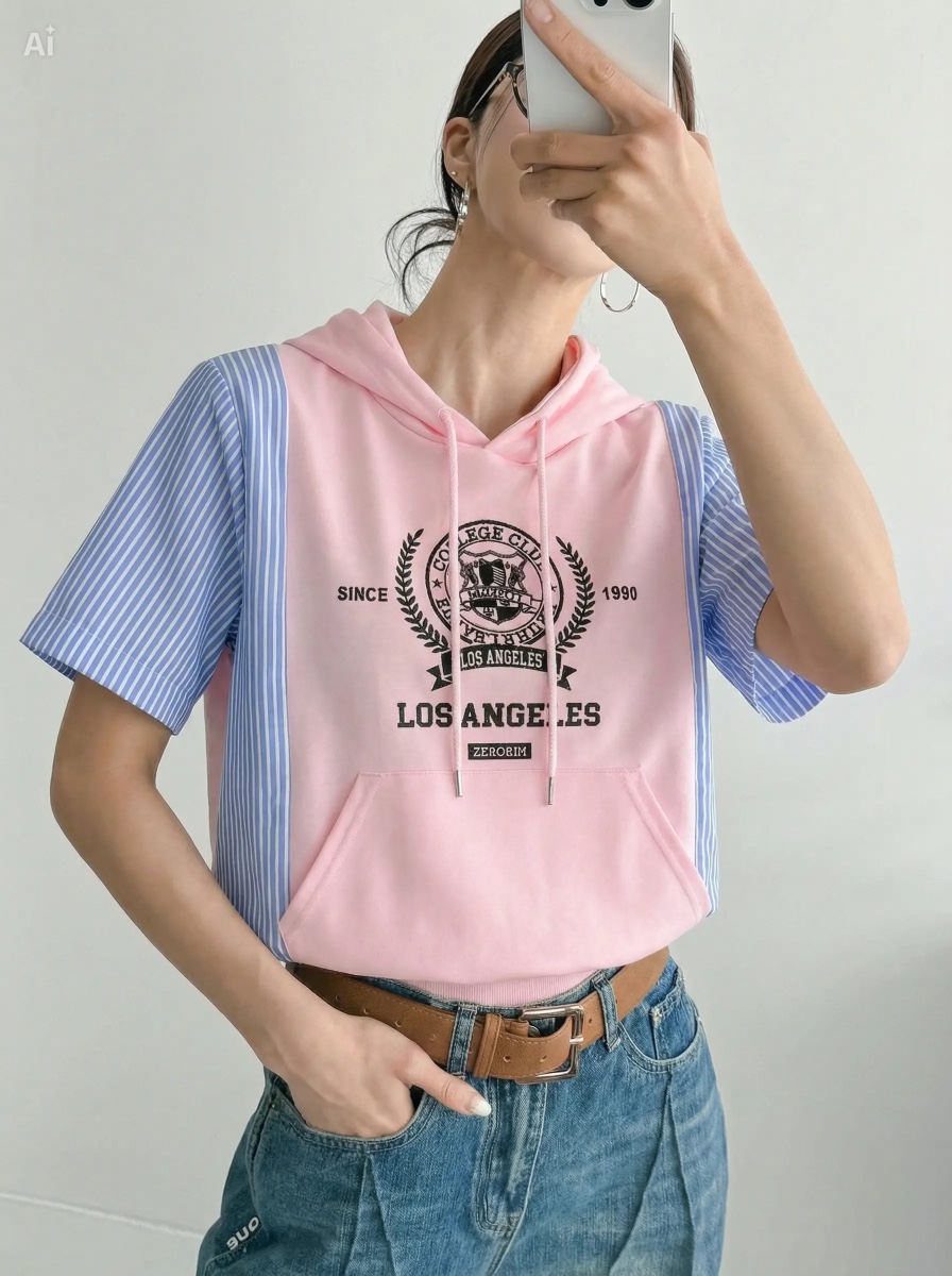 IAAN東大門代購女裝新品26春夏人氣熱賣休閑時尚T恤連帽衫iaAnT恤