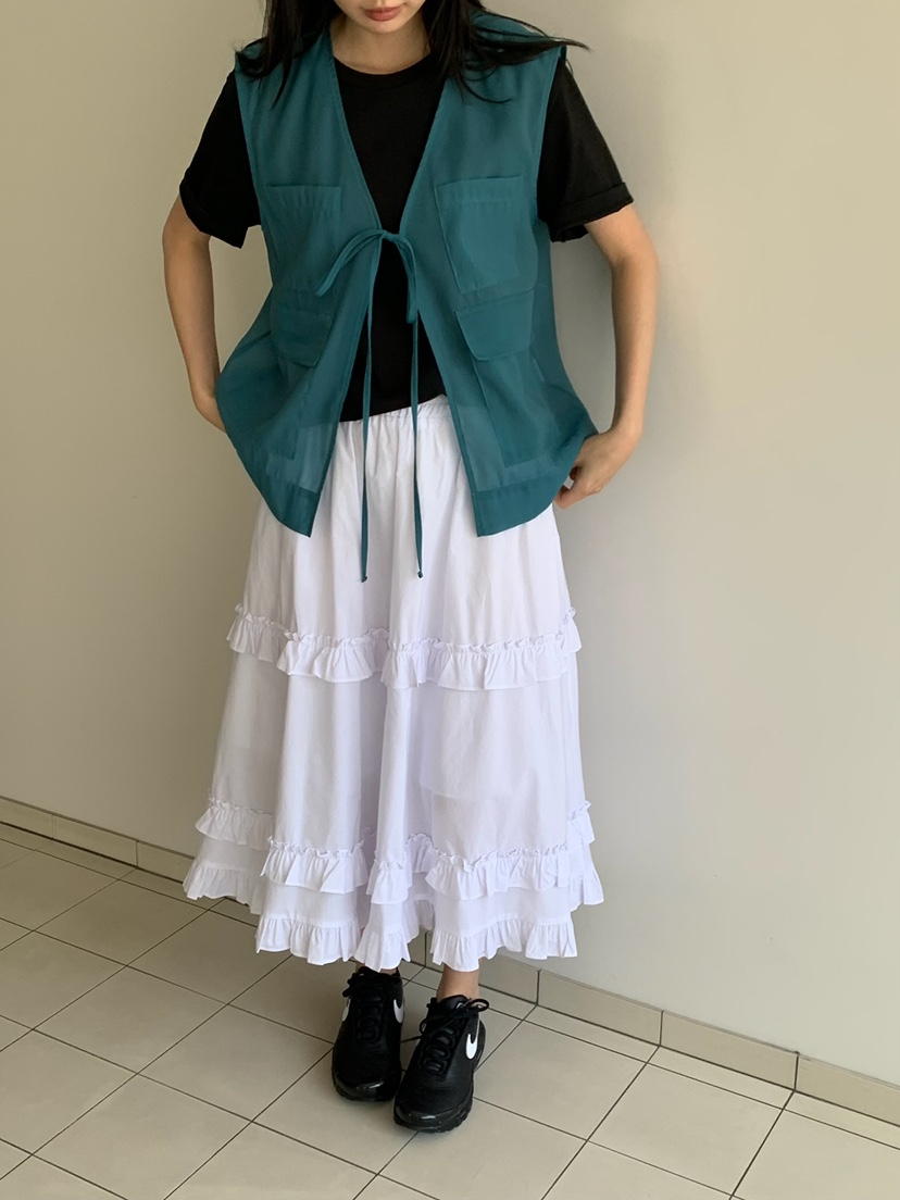 LOVE MY SANTA東大門直郵女士新品職業熱賣馬甲口袋透明Santa/LOVE MY SANTA馬甲圖色3