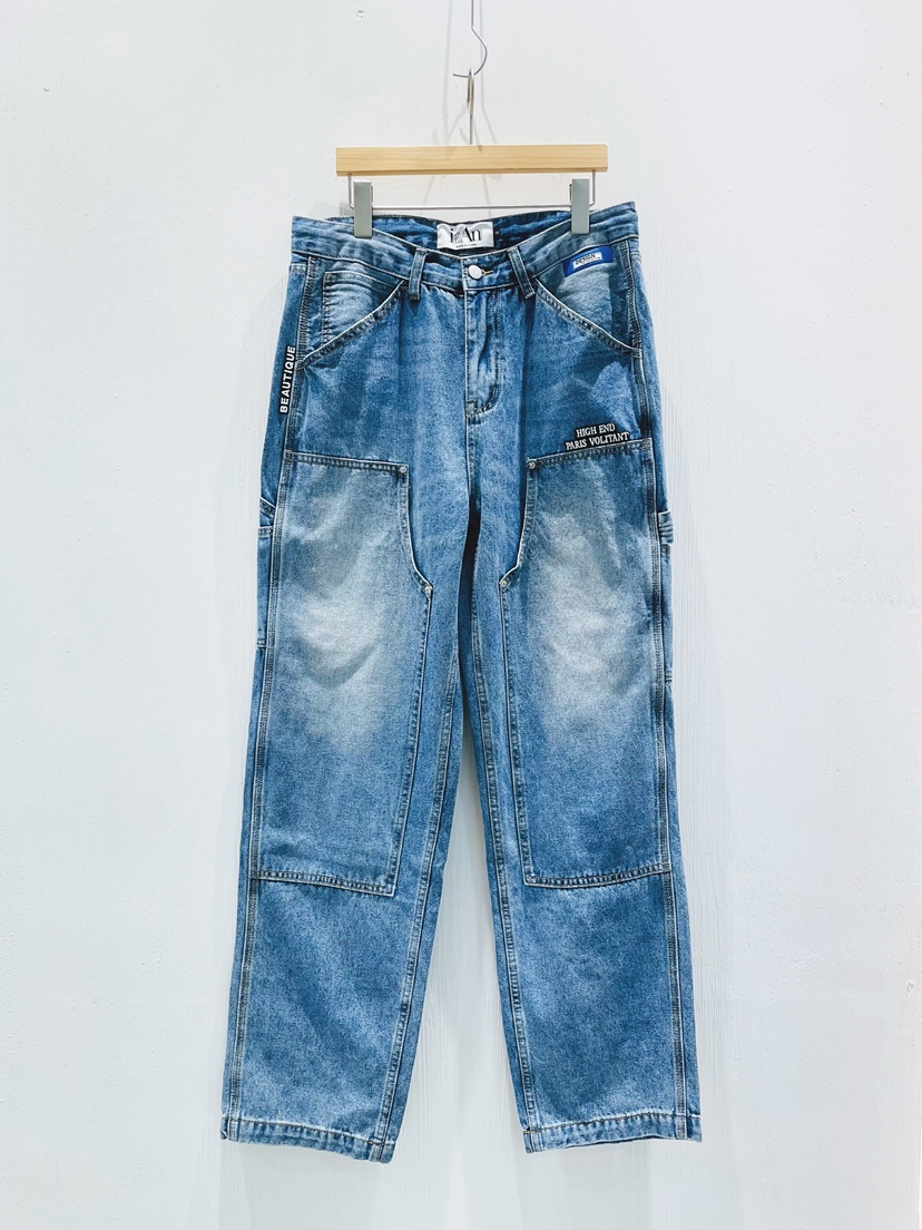 IAAN東大門代購女裝新品職業時尚26春夏真品人氣休閑牛仔褲iaAn牛仔褲圖色1