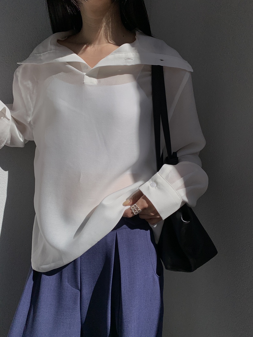 B_GARDER東大門實拍女士新品熱賣26春夏襯衫蕾絲衫真絲高領B.GARDER襯衫/蕾絲衫