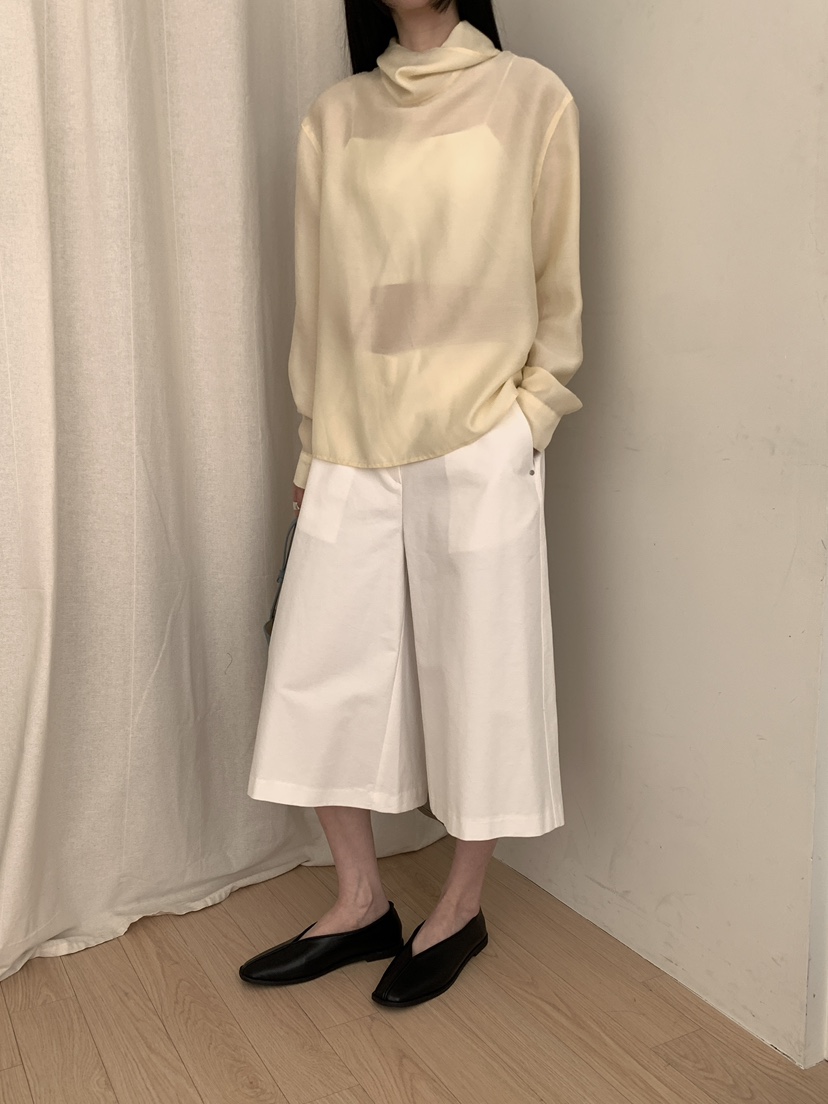 B_GARDER東大門實拍女士新品熱賣26春夏襯衫蕾絲衫真絲高領B.GARDER襯衫/蕾絲衫