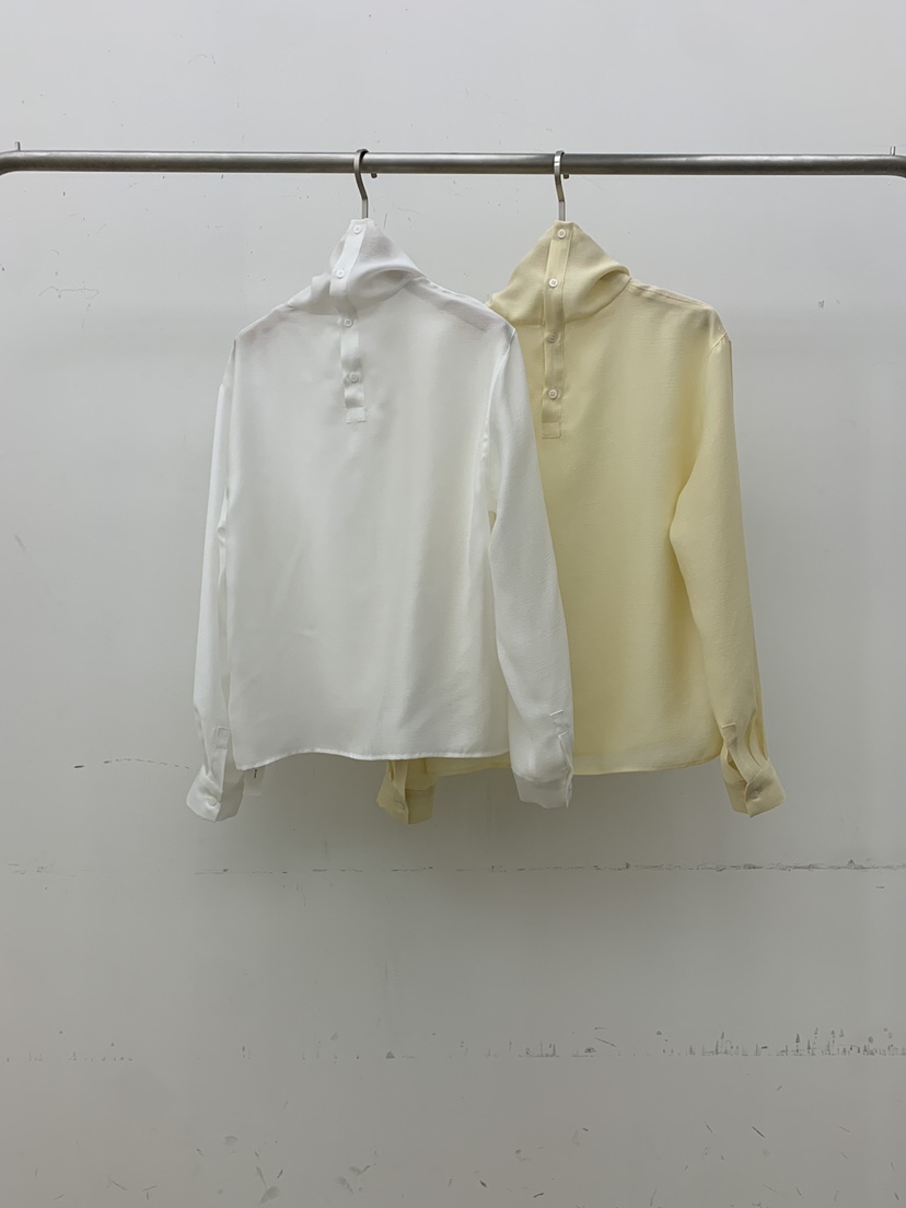 B_GARDER東大門實拍女士新品熱賣26春夏襯衫蕾絲衫真絲高領B.GARDER襯衫/蕾絲衫