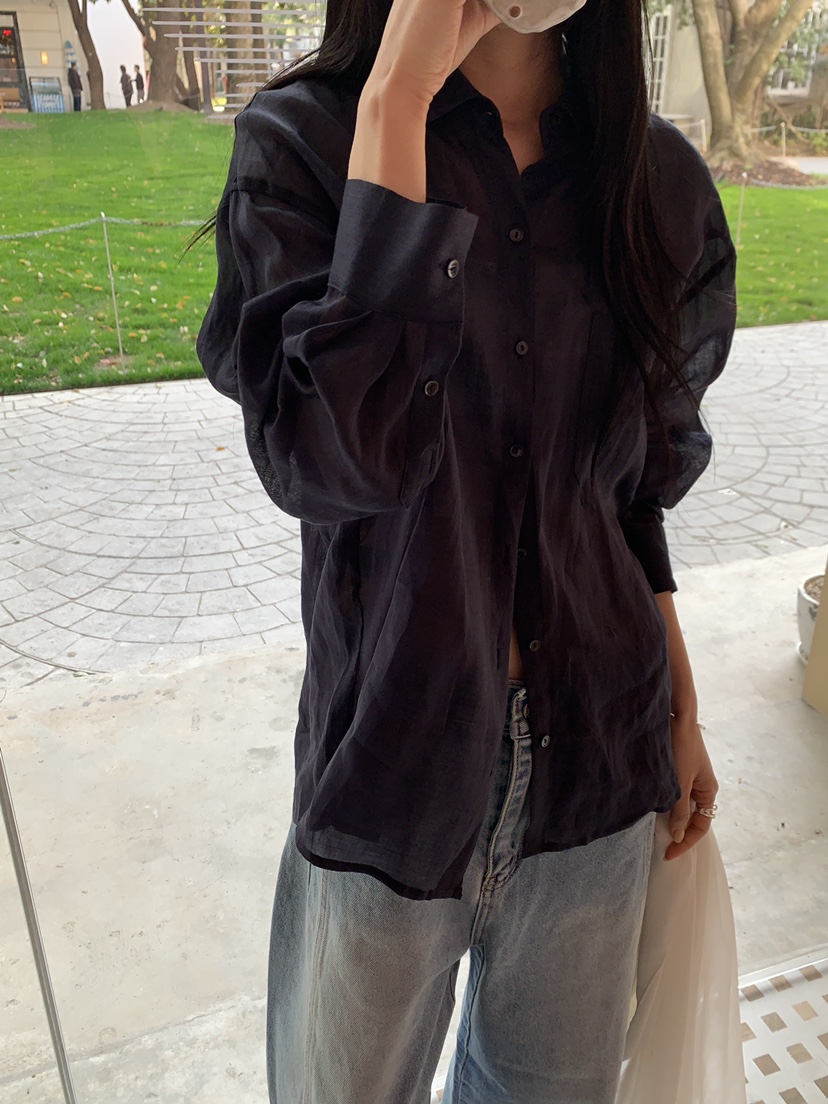 B_GARDER東大門直郵女士新品推薦人氣休閑襯衫蕾絲衫亞麻B.GARDER襯衫/蕾絲衫