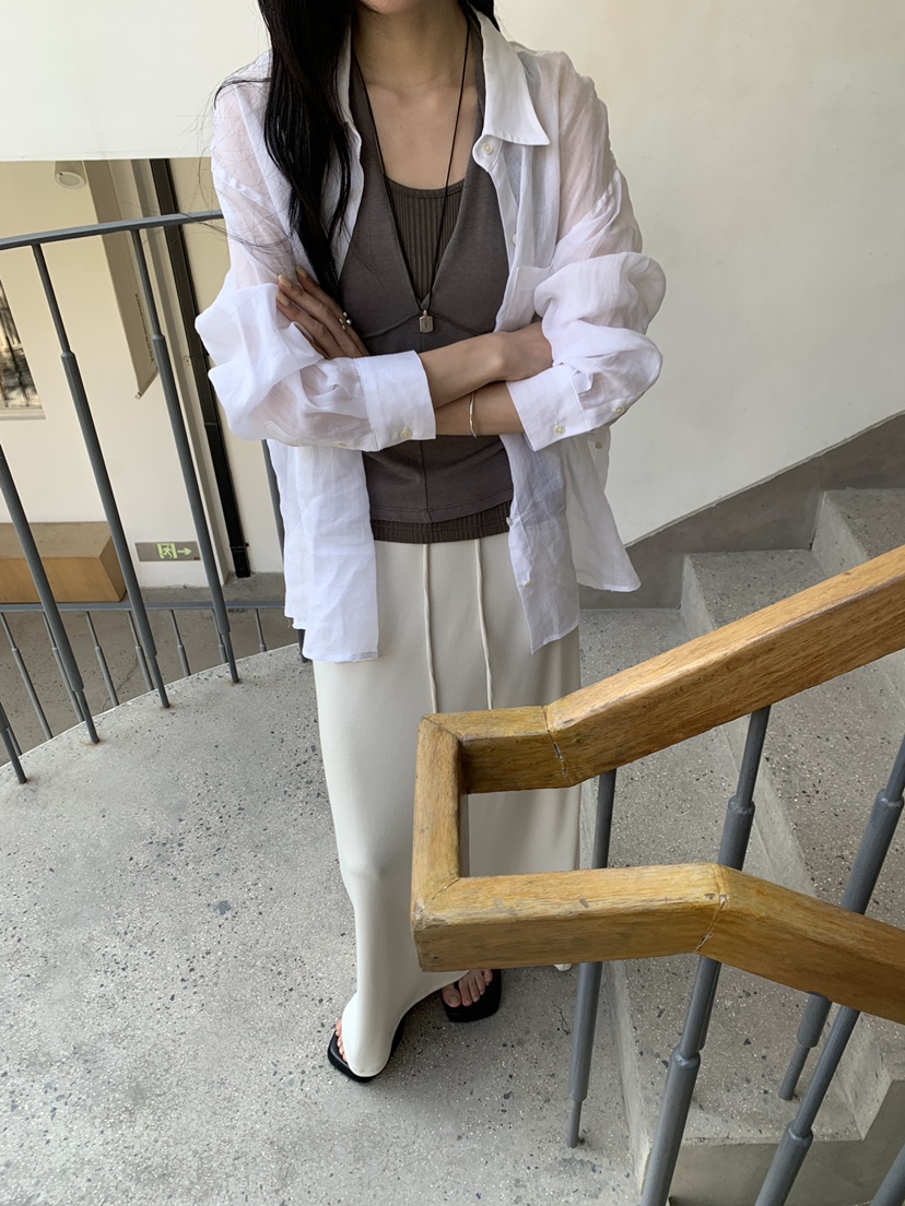 B_GARDER東大門直郵女士新品推薦人氣休閑襯衫蕾絲衫亞麻B.GARDER襯衫/蕾絲衫