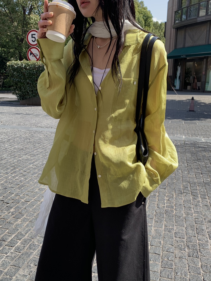 B_GARDER東大門直郵女士新品推薦人氣休閑襯衫蕾絲衫亞麻B.GARDER襯衫/蕾絲衫