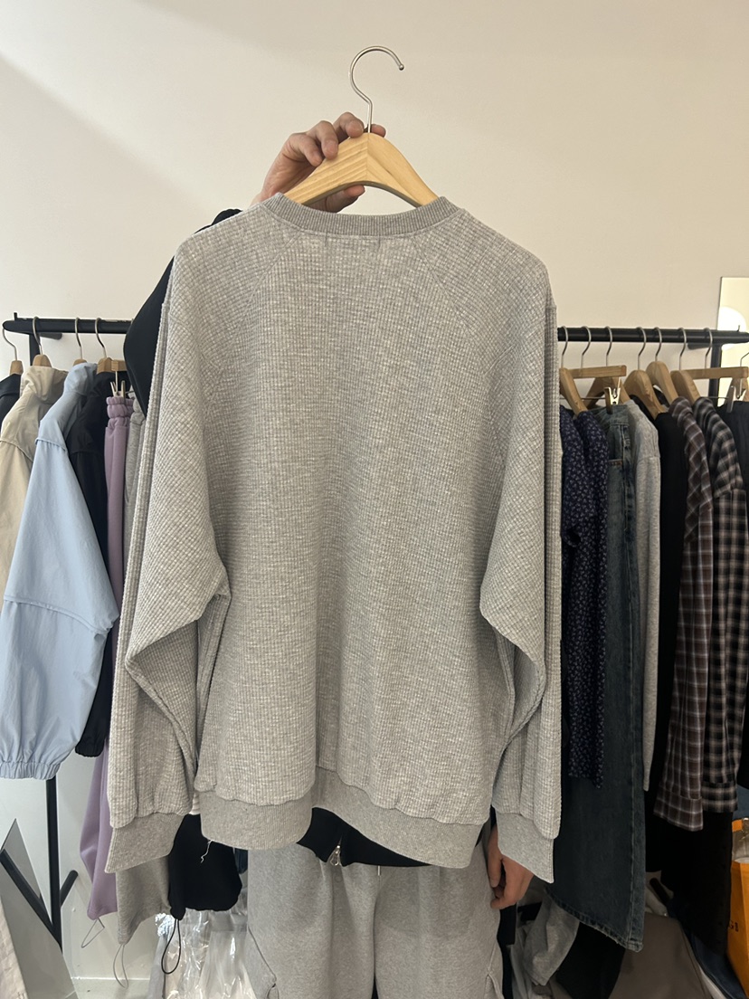 AS THOUGHT東大門代購女士新品推薦26春夏長袖T恤華夫格AS THOUGHT長袖T恤